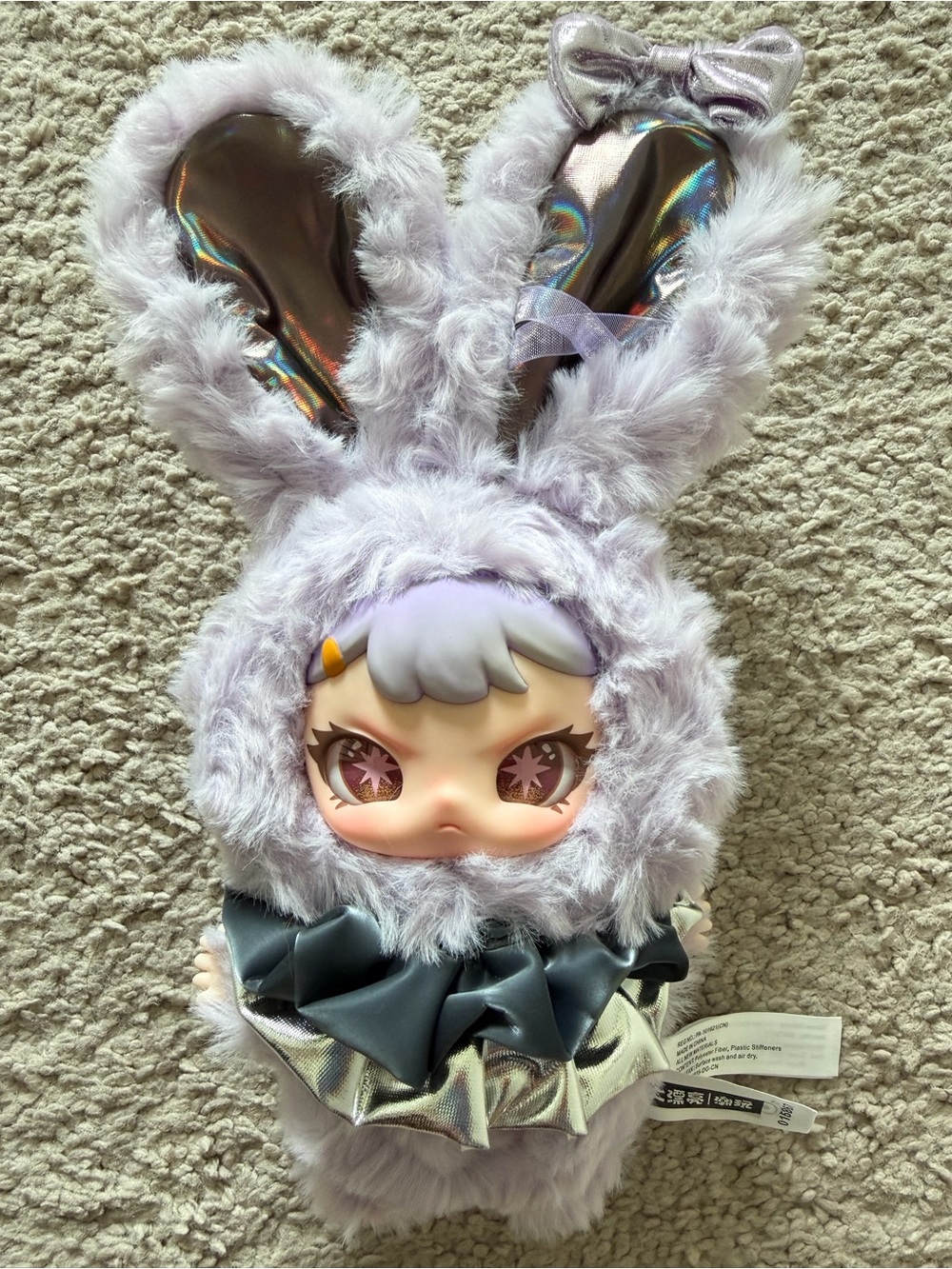 Baby Three Rebaby Escape Plan Purple Bunny Plush Keychain Bag Charm